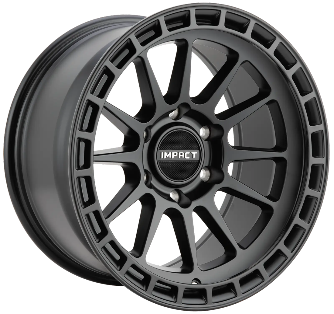 Impact Offroad Wheels 8814 Satin Black 17x9 -12mm Offset 5x127 (5x5) 2007-2026 Jeep Wrangler / Gladiator