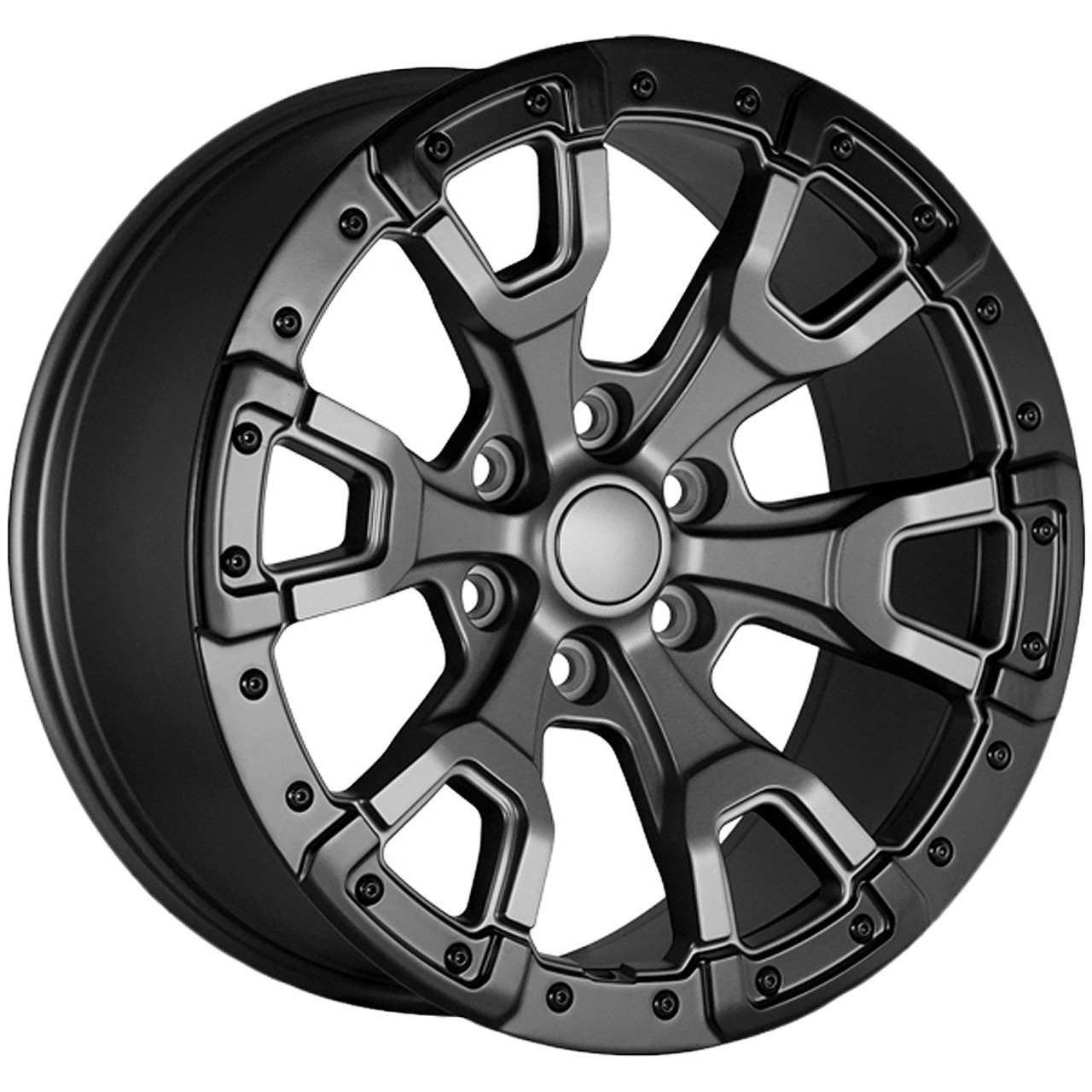 OE Concepts Wheels Bronco Raptor FD07 Dark Gunmetal with Black Ring 20x9 20mm Offset 6x139.7 (6x5.5)