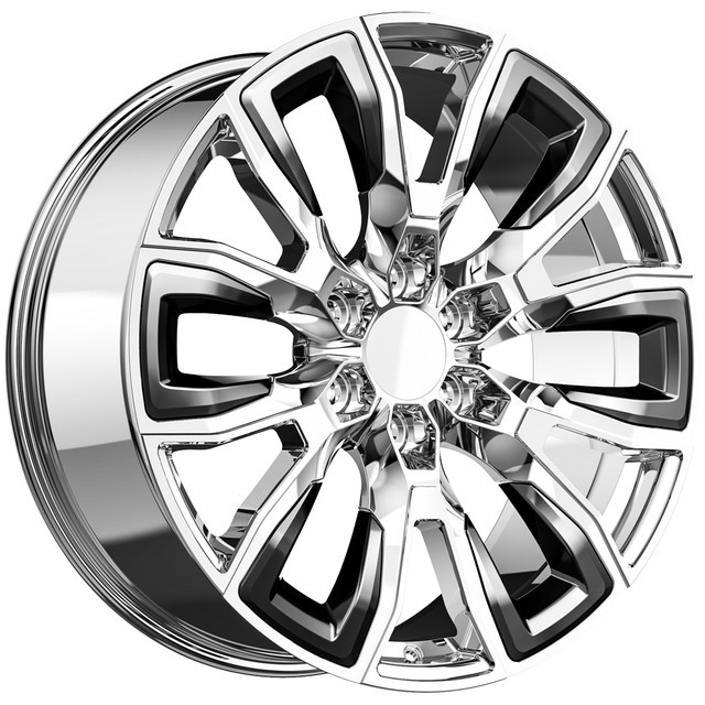 OE Concepts Wheels 22-23 GMC Sierra Denali G30 Chrome Inserts 24x10 28mm Offset 6x139.7 (6x5.5)
