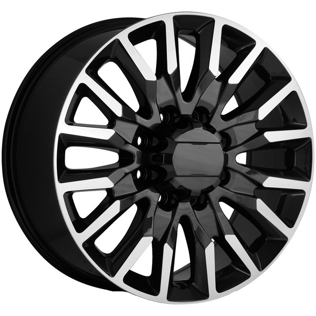 OE Concepts Wheels 2023 Silverado 2500 G22 Black Machined 22x8.5 44mm Offset 8x180