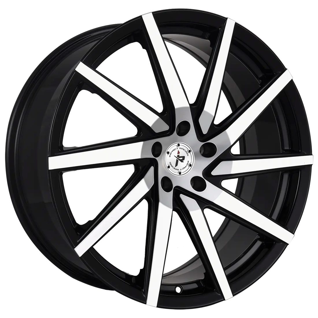 Impact Racing Wheels 601 Gloss Black Machined 20x8.5 35mm Offset 5x112