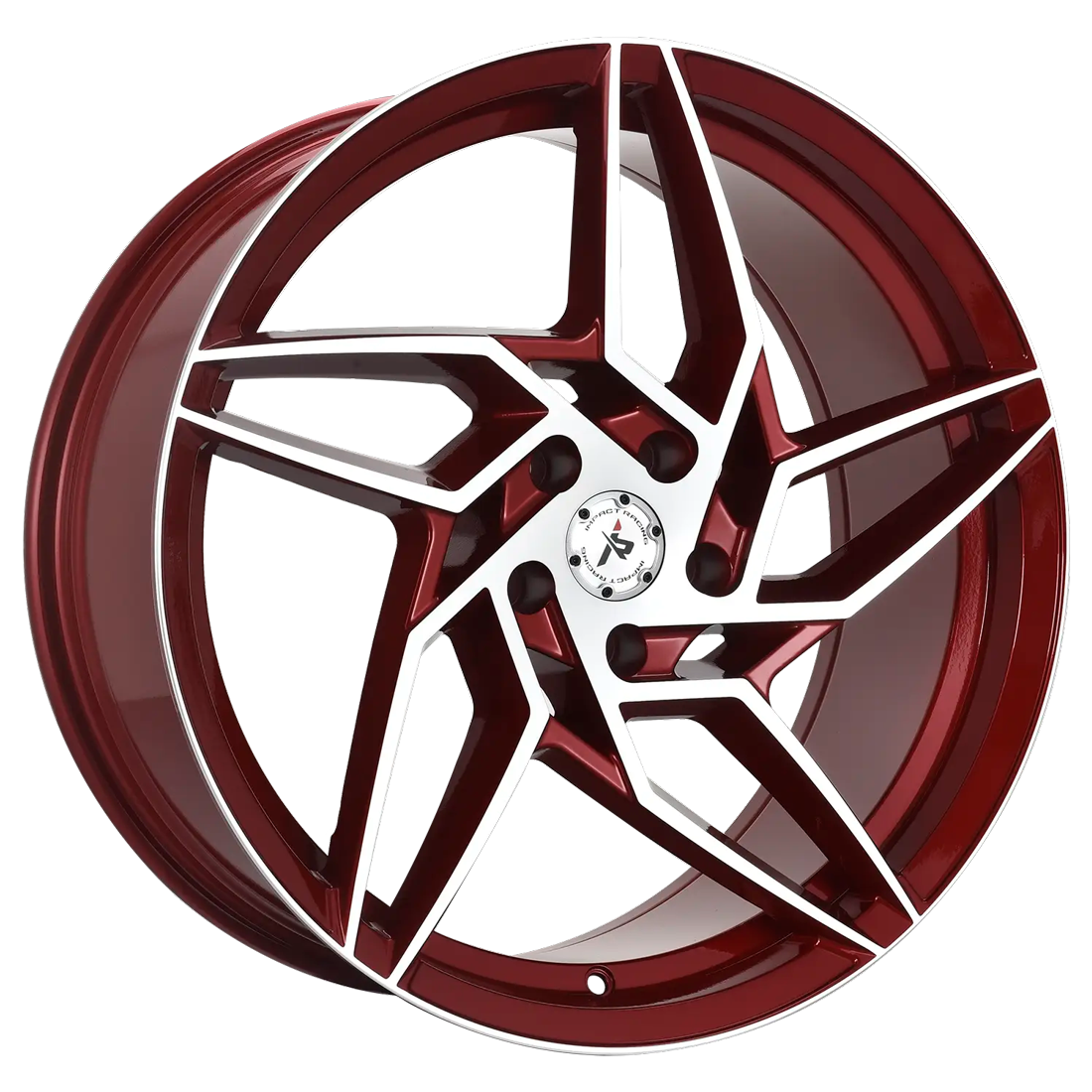Impact Racing Wheels 605 Candy Red Machined 20x8.5 35mm Offset 5x120