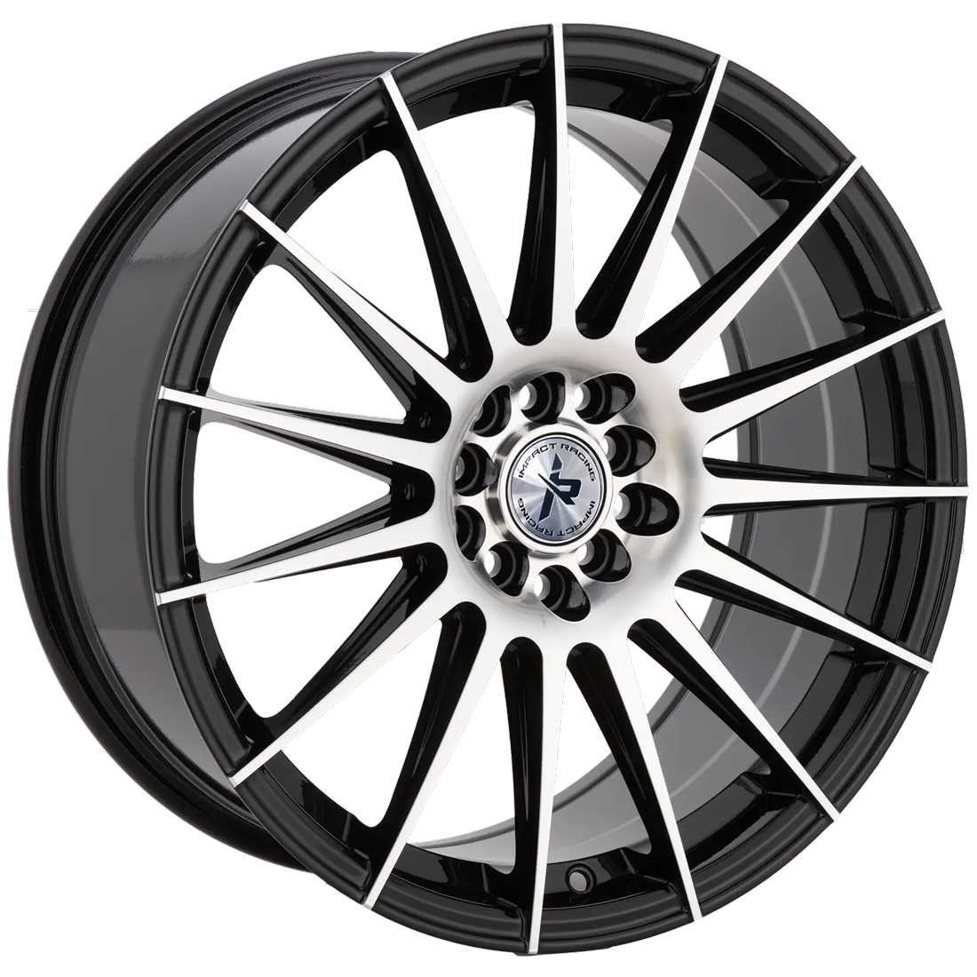 Impact Racing Wheels 506 Gloss Black Machined 18x8 38mm Offset 5x100,5x114.3 (5x4.5)