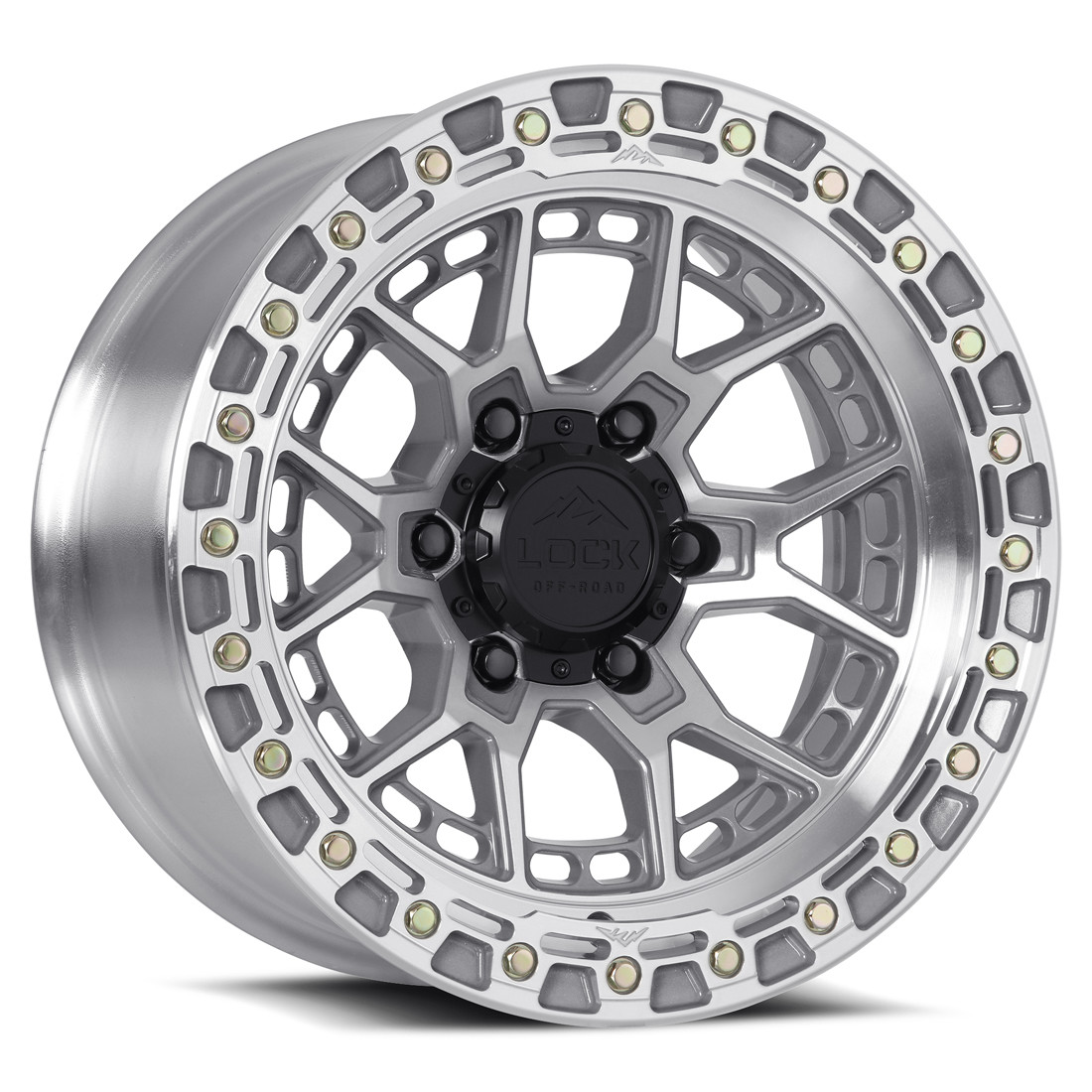 Lock Offroad Wheels Commando Machine With Clear Coat 20x10 -18mm Offset 8x165.1 (8x6.5)