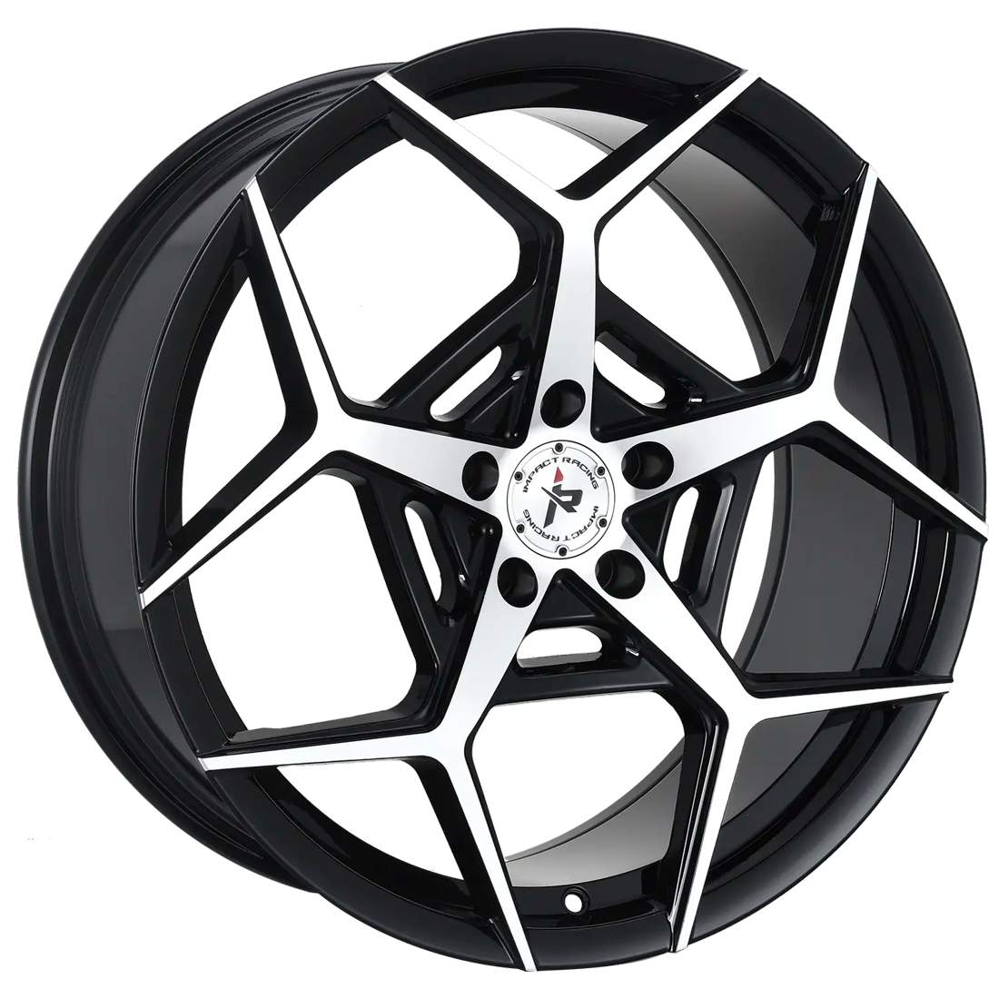 Impact Racing Wheels 607 Gloss Black Machined 20x8.5 35mm Offset 5x112