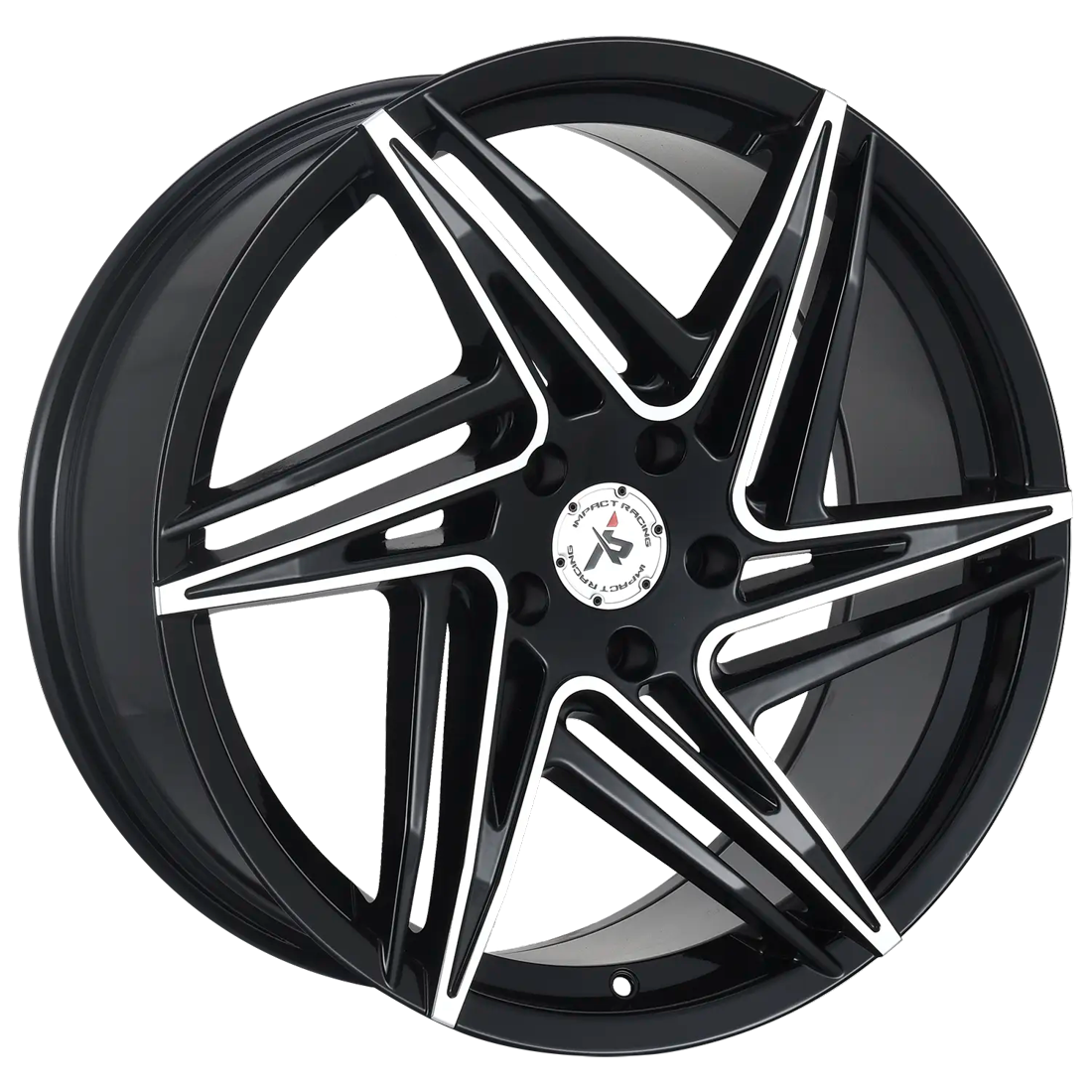 Impact Racing Wheels 606 Gloss Black Machined 20x8.5 35mm Offset 5x112