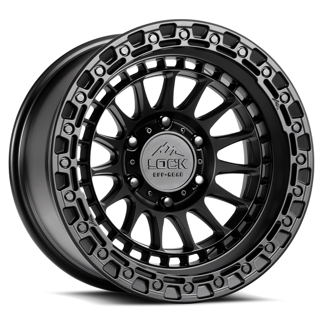 Lock Offroad Wheels Mojave Matte Black with Matte Black Ring 17x9 -12mm Offset 6x139.7 (6x5.5)
