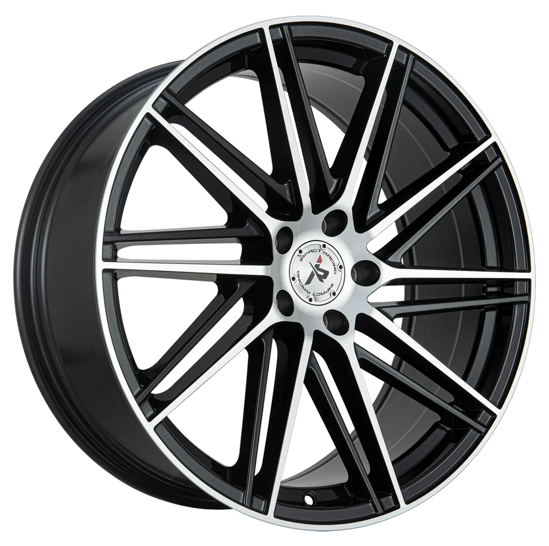 Impact Racing Wheels 609 Gloss Black Machined 20x8.5 35mm Offset 5x112