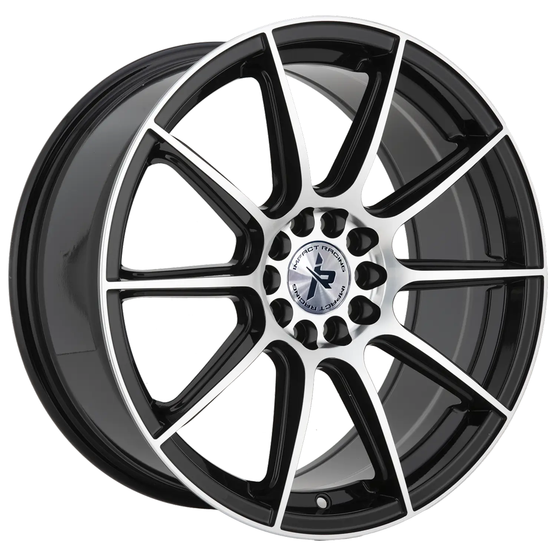 Impact Racing Wheels 502 Gloss Black Machined 18x8 38mm Offset 5x100,5x114.3 (5x4.5)