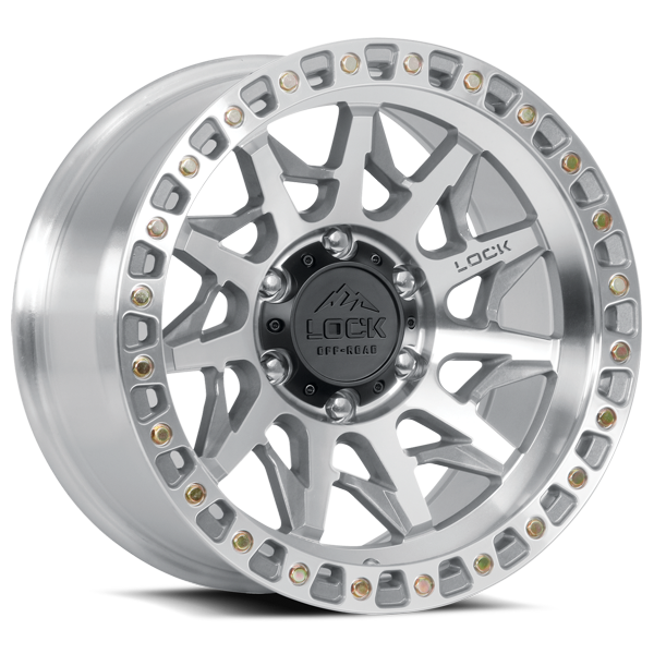 Lock Offroad Wheels Lunatic Machine With Clear Coat 17x9 -12mm Offset 8x180