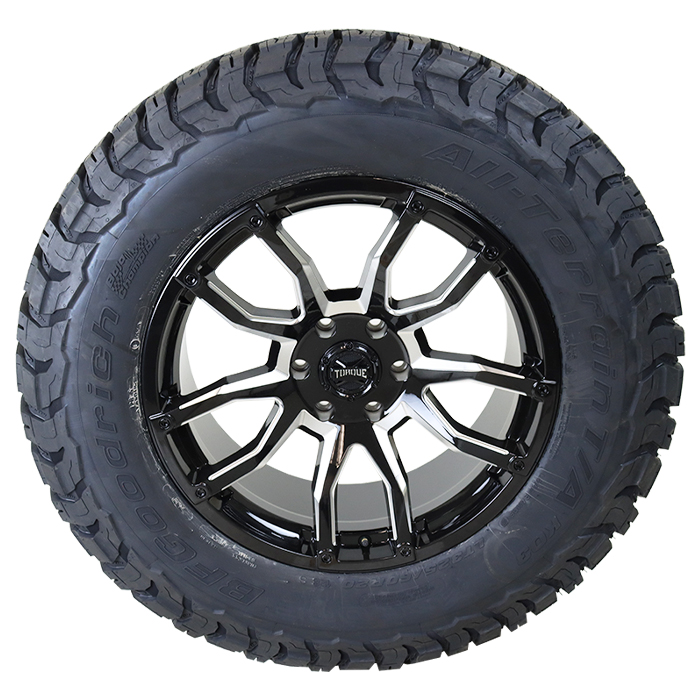20x9 Torque TW403C Black/Milled 35x12.50R20 BF Goodrich Tires T/A KO2 A/T