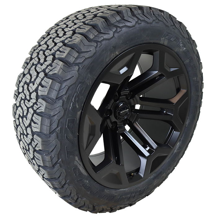 20x9 Torque TW405C All Black 35x12.50R20 BF Goodrich Tires T/A KO2 A/T Wheel and Tire Package