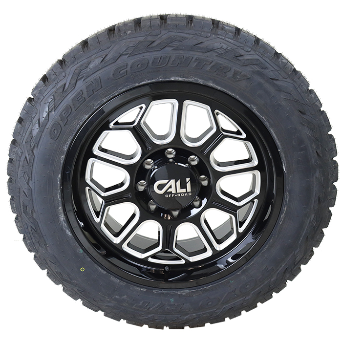 Cali Offroad 9117 Auburn Gloss Black Milled Toyo Open Country R/T