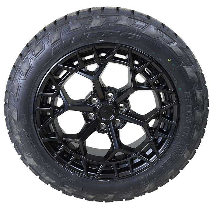 22x9.5 Fuel Offroad FC873 All Black 285/45R22 Nitto Tires Recon Grappler A/T Wheel and Tire Package