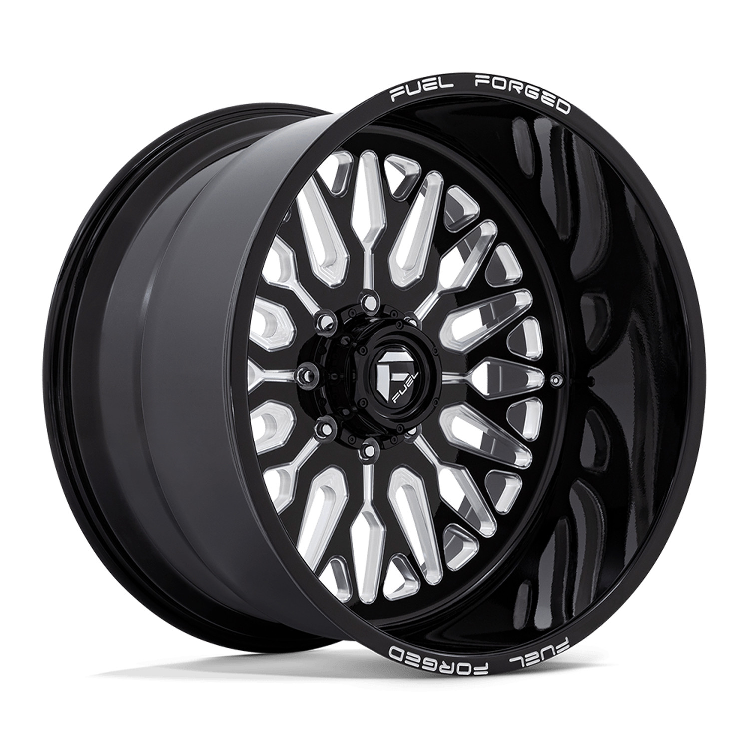Fuel Forged Wheels Grin FF109 Gloss Black Milled 24x14 -73mm Offset 6x139.7 (6x5.5)
