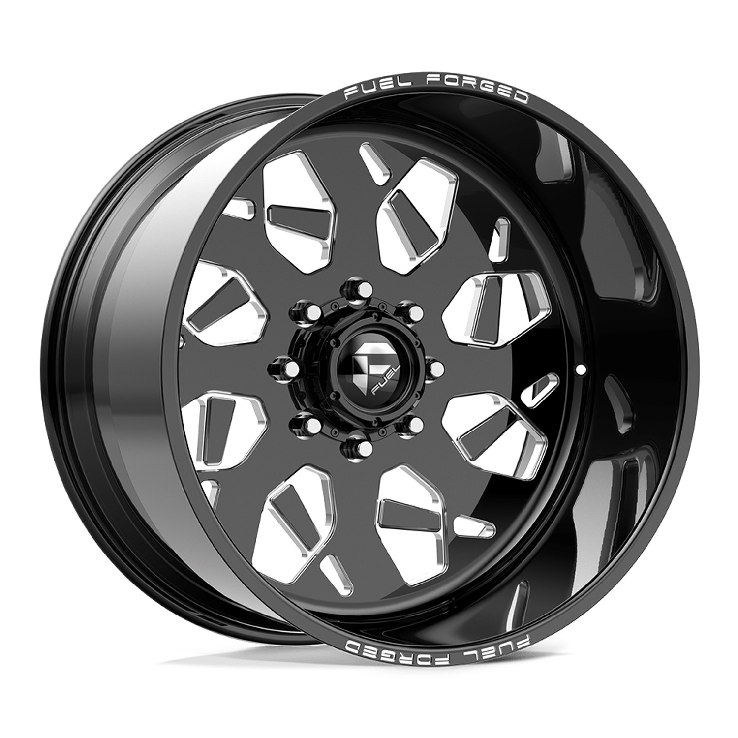 Fuel Forged Wheels Recife FF111 Gloss Black Milled 24x14 -73mm Offset 6x139.7 (6x5.5)