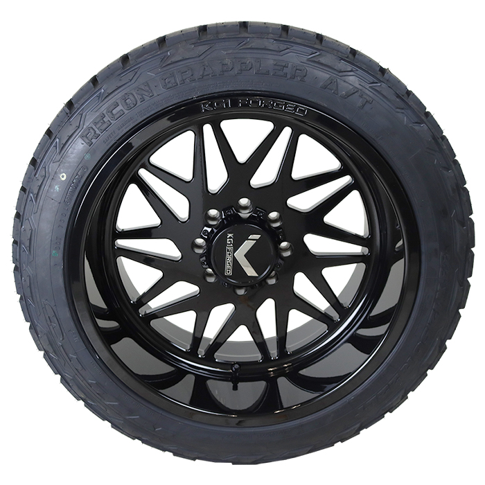 22x12 KG1 Forged KT061 All Black 37x13.50R22 Nitto Tires Recon Grappler A/T
