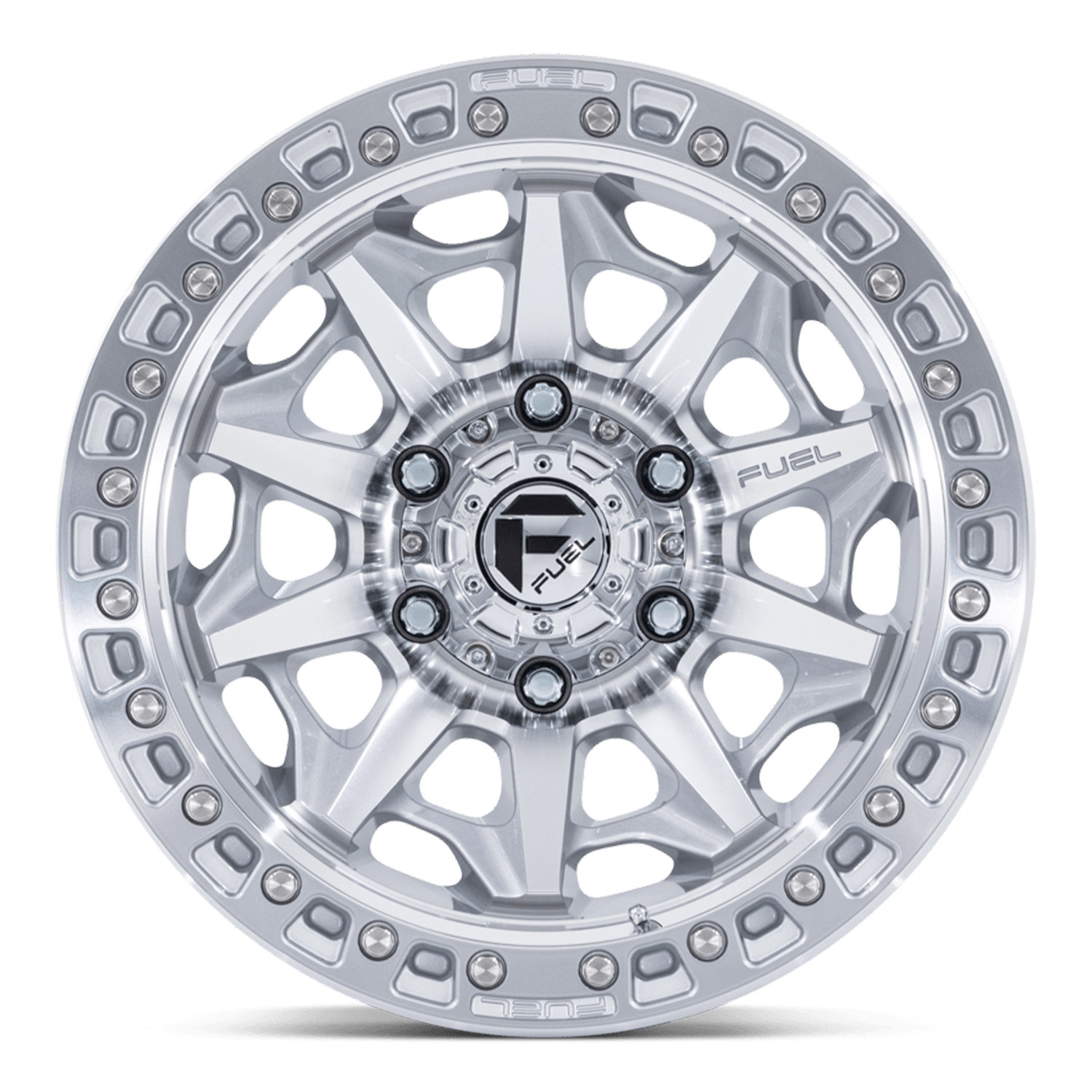Fuel Offroad Wheels Covert D883 Silver Machined Face 18x9 -12mm Offset 6x139.7 (6x5.5)