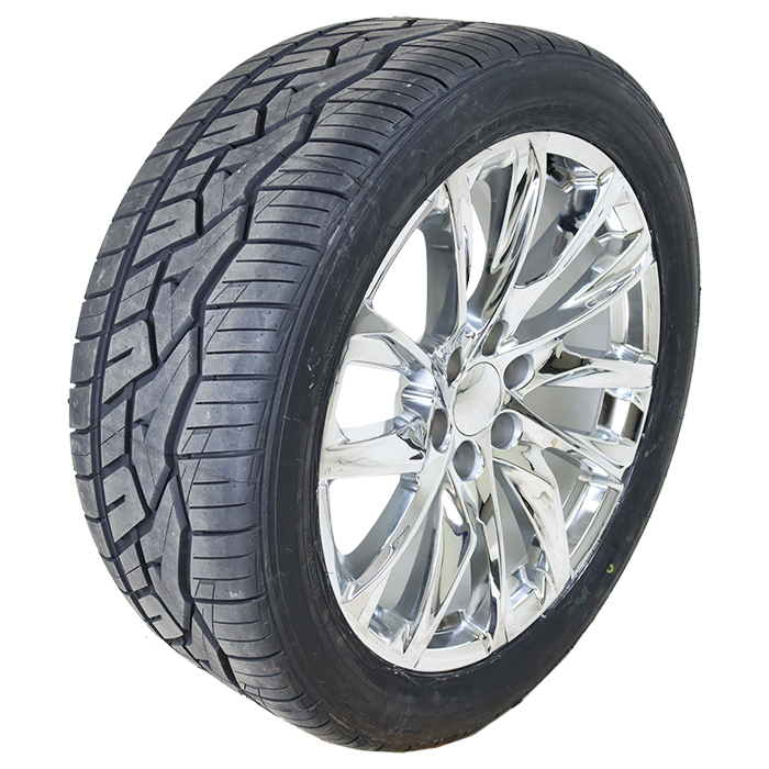 22x9 OE Concepts C25 Chrome 285/40R22 Nitto Tires NT420V Silverado Tahoe Yukon Sierra