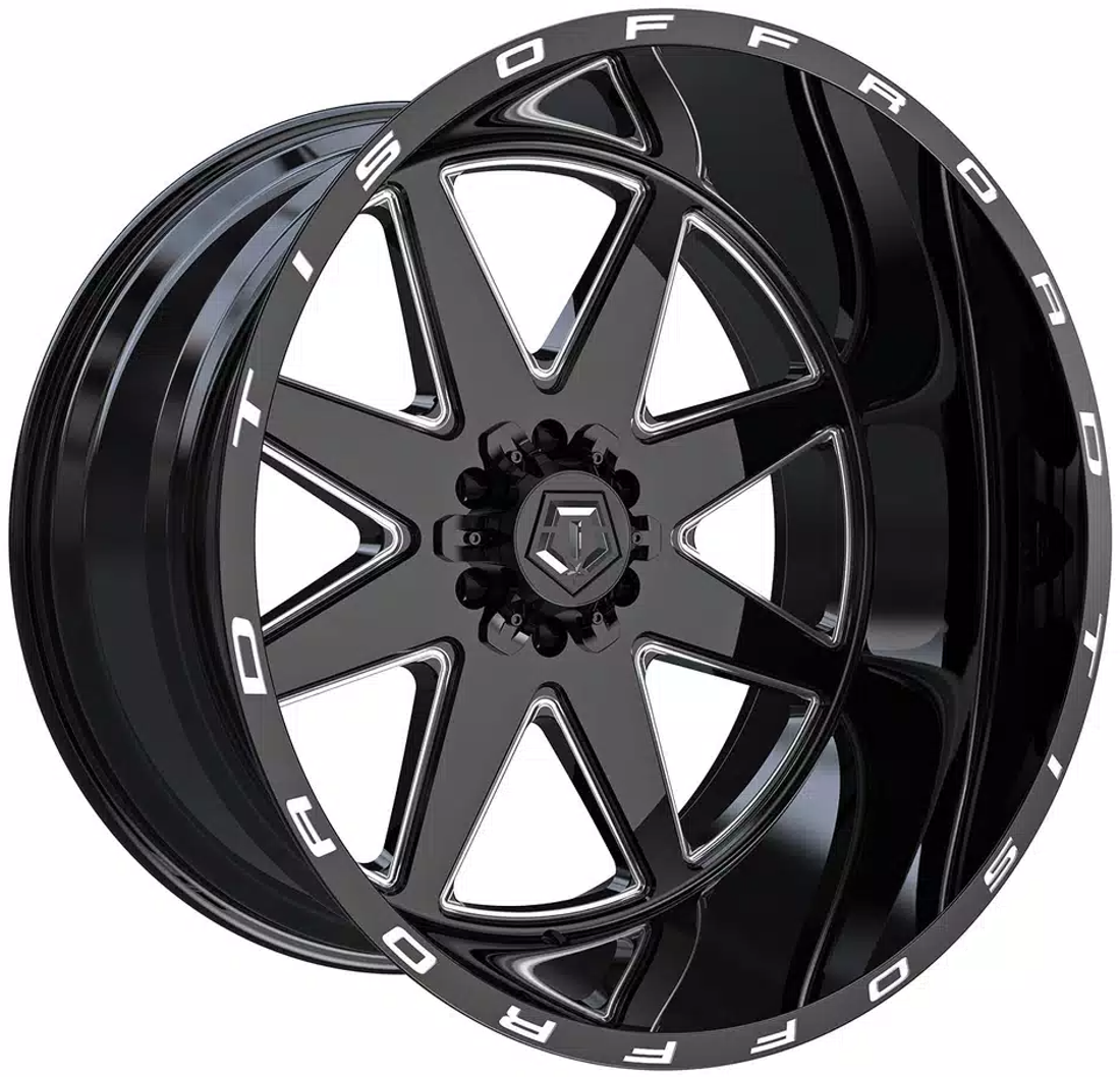 TIS Wheels 551BM Gloss Black Milled 20x10 -25mm Offset 5x114.3 (5x4.5),5x127 (5x5)
