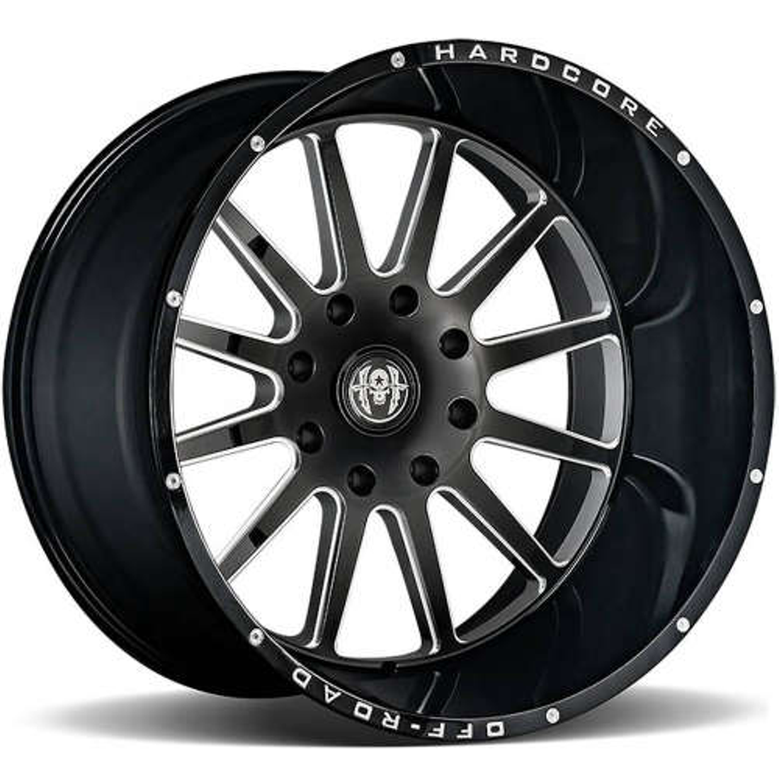 Hardcore Offroad Wheels HC13 Hector Gloss Black Milled 24x12 -44mm Offset 6x139.7 (6x5.5)