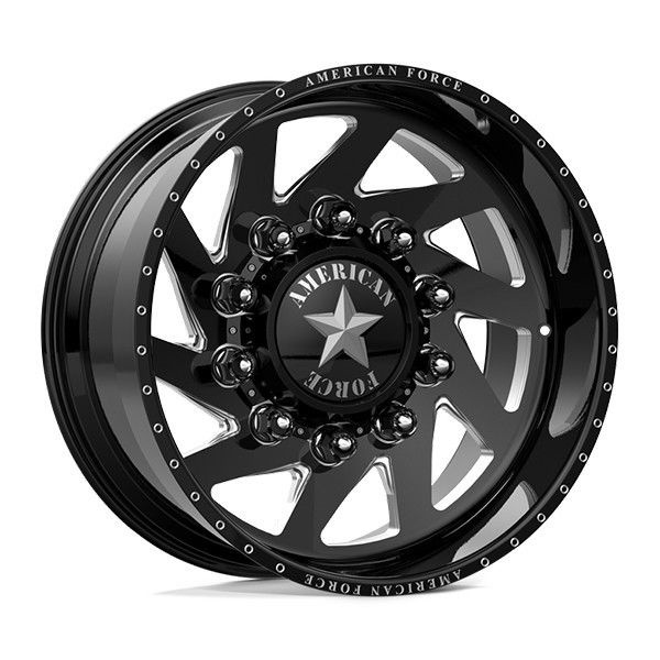 American Force Forged Wheels Tempest 7H90 Black Milled 22x12 -55mm Offset 8x180