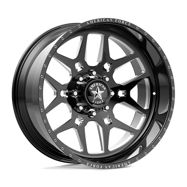 American Force Forged Wheels Battle CKH38 Black Milled 22x12 -55mm Offset 6x139.7 (6x5.5)