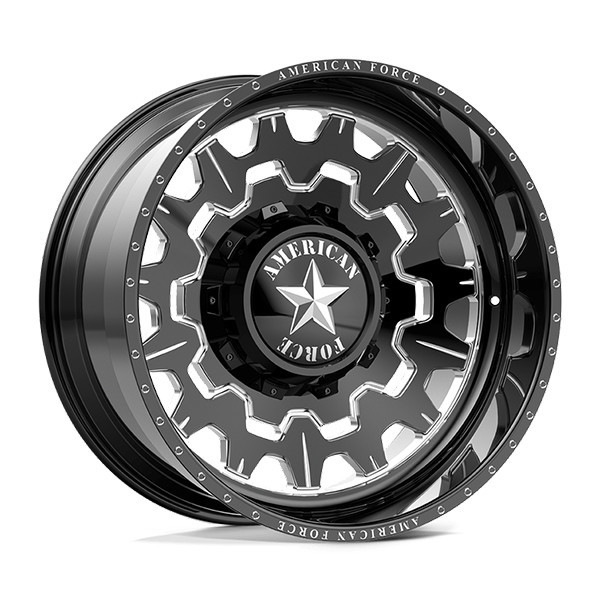 American Force Forged Wheels Cloak DC DC02 Black Milled 22x12 -55mm Offset 5x120.7 (5x4.75)