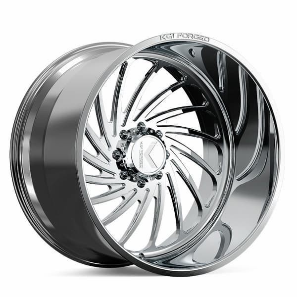 KG1 Forged Wheels Bender KF023 Polished 28x16 -101mm Offset 8x180