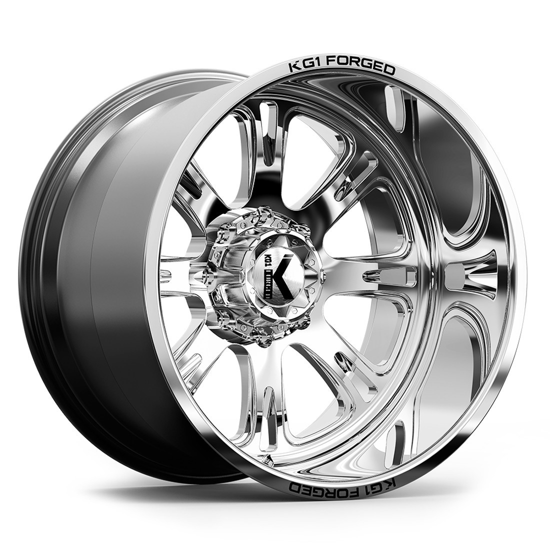 KG1 Forged Wheels Scale KF012 Polished 26x16 -101mm Offset 8x170