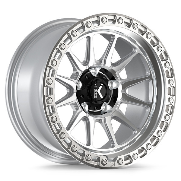 KG1 Forged Wheels Adrenaline KO105 Silver Face Machined 17x9 -12mm Offset 6x135