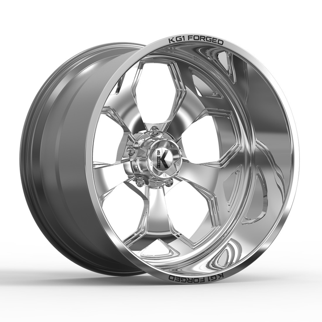 KG1 Forged Wheels Knox KF008 Polished 26x16 -101mm Offset 5x150