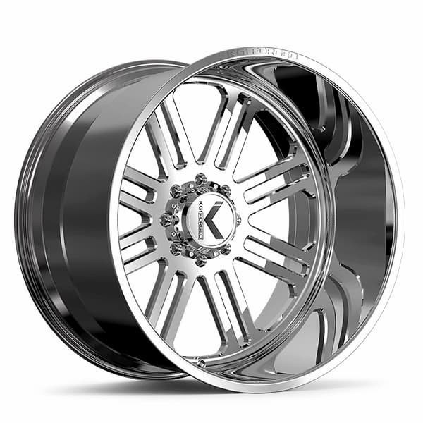 KG1 Forged Wheels H8Ter KF034 Polished 30x16 -101mm Offset 8x170