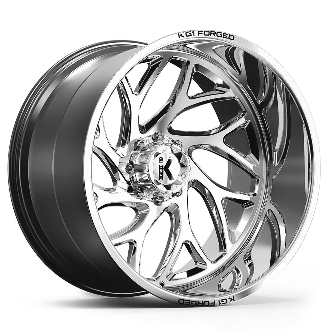 KG1 Forged Wheels Vortex KC009 Polished 30x16 -101mm Offset 8x165.1 (8x6.5)