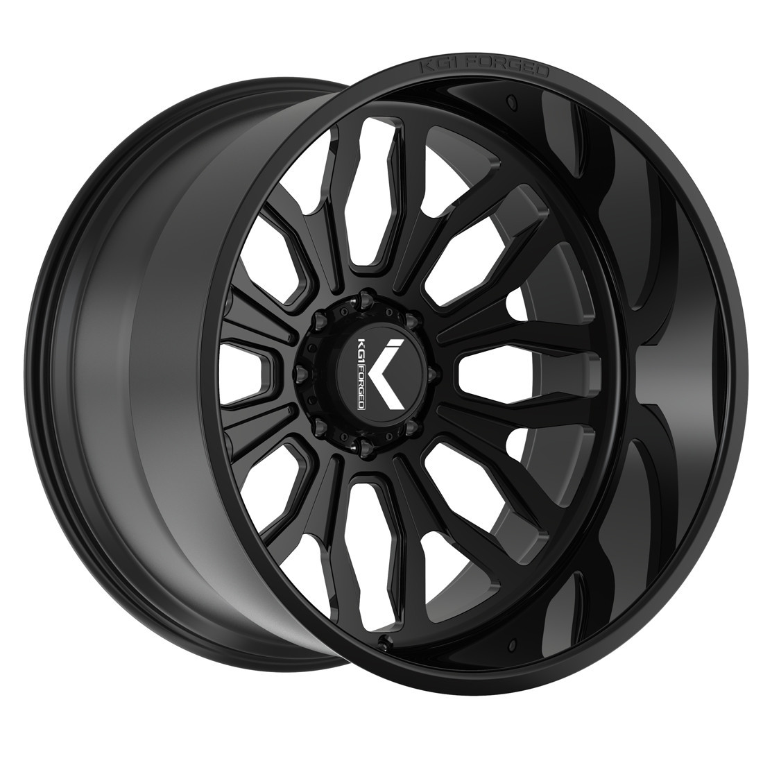 KG1 Forged Wheels Heathen KC017 Gloss Black 22x10 -24mm Offset 8x180