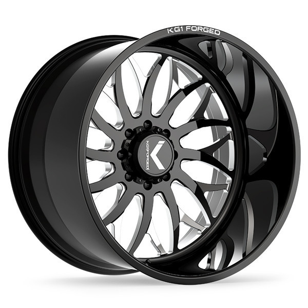 KG1 Forged Wheels Galactic KF022 Gloss Black Milled 24x14 -76mm Offset 8x170