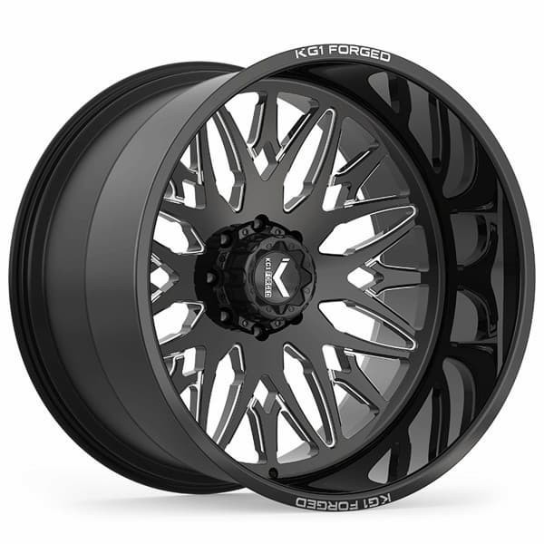 KG1 Forged Wheels Trident KC014 Gloss Black Milled 30x16 -101mm Offset 8x165.1 (8x6.5)