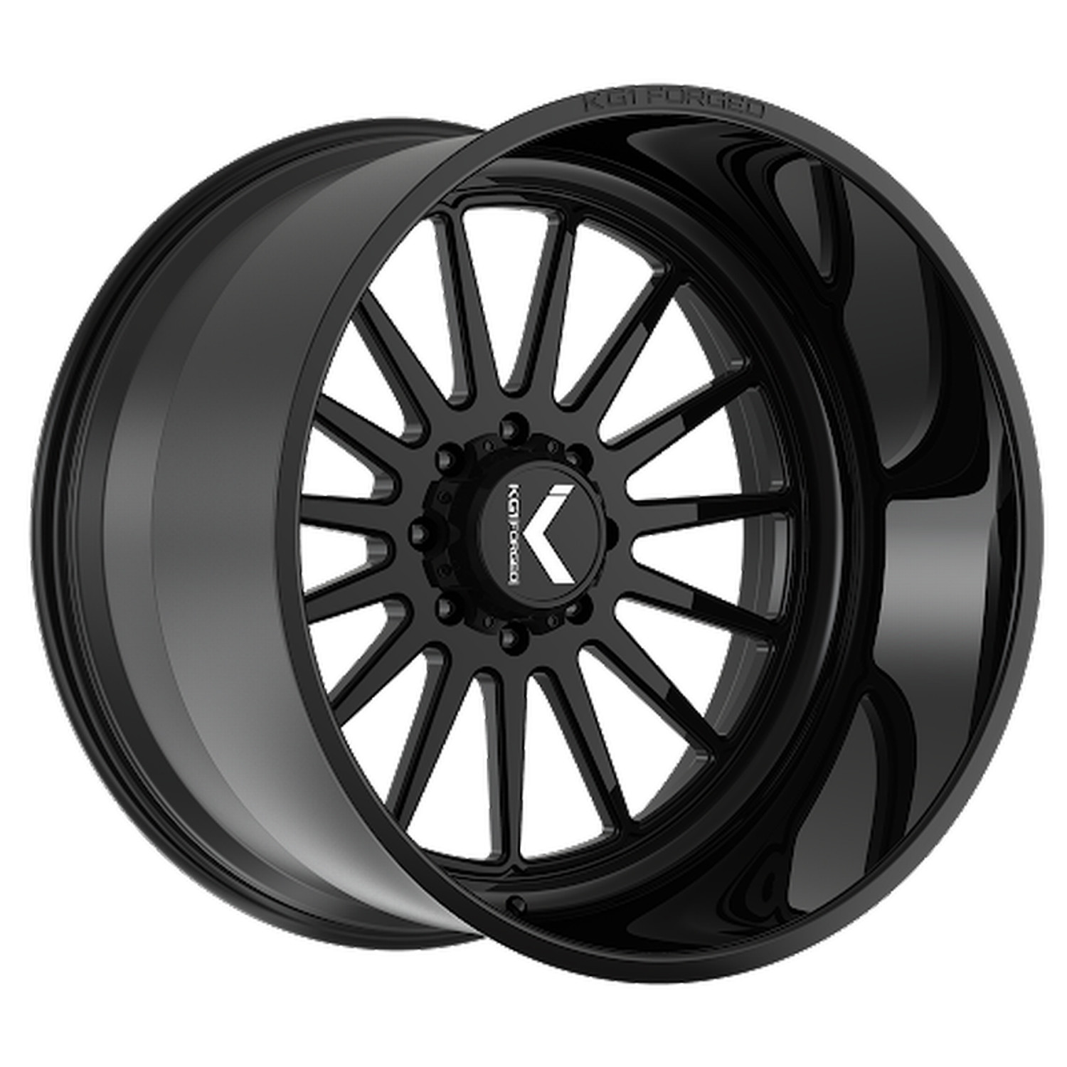 KG1 Forged Wheels Rays KF016 Gloss Black 22x12 -44mm Offset 8x170