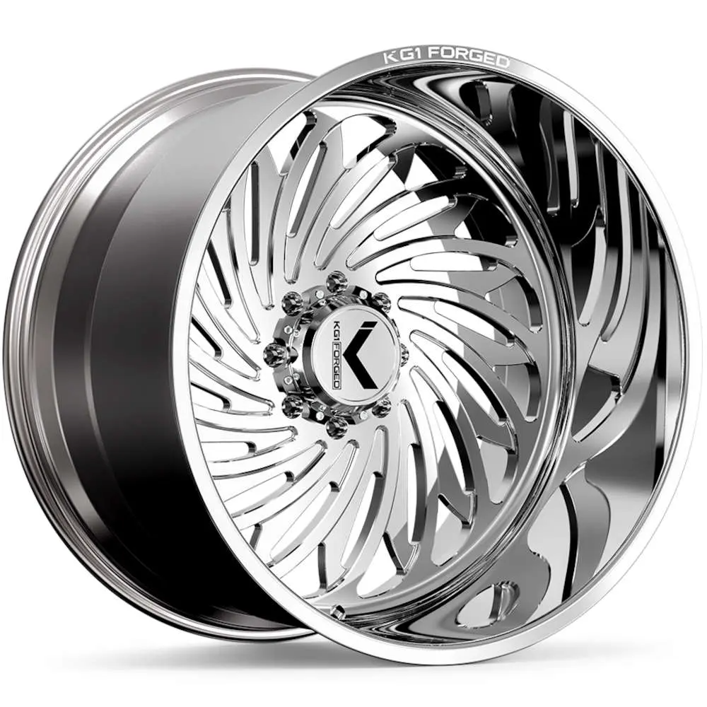 KG1 Forged Wheels Phantasy KF031 Polished 28x16 -101mm Offset 8x170