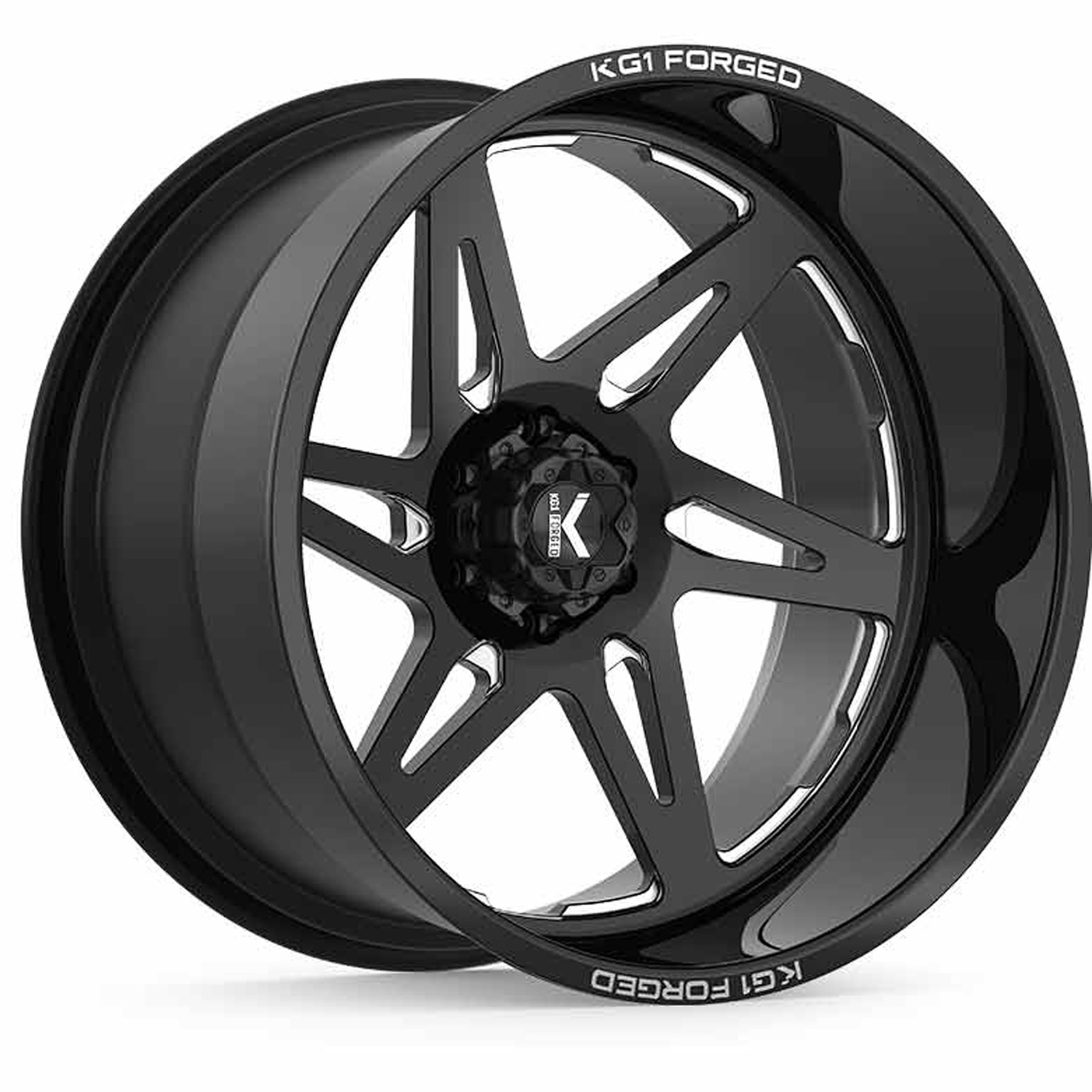 KG1 Forged Wheels Kala KC004 Gloss Black Milled 24x14 -76mm Offset 6x139.7 (6x5.5)