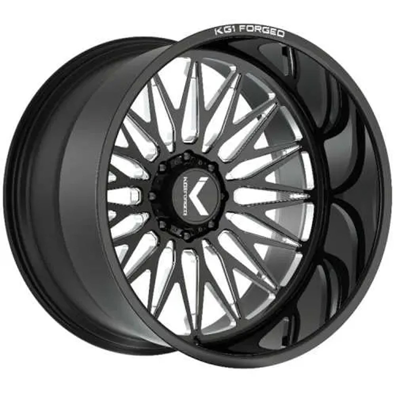 KG1 Forged Wheels Seismic KC059 Gloss Black Milled 26x14 -76mm Offset 8x170