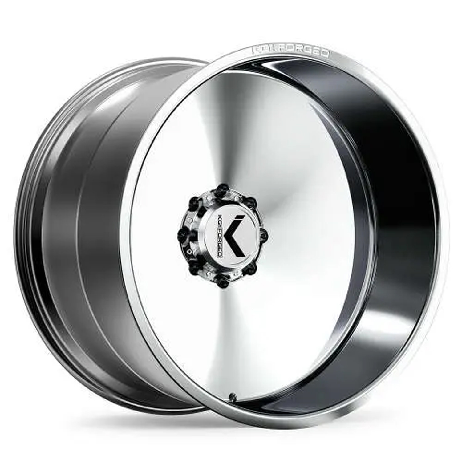 KG1 Forged Wheels Big Smooth KC025 Polished 22x14 -76mm Offset 8x165.1 (8x6.5)