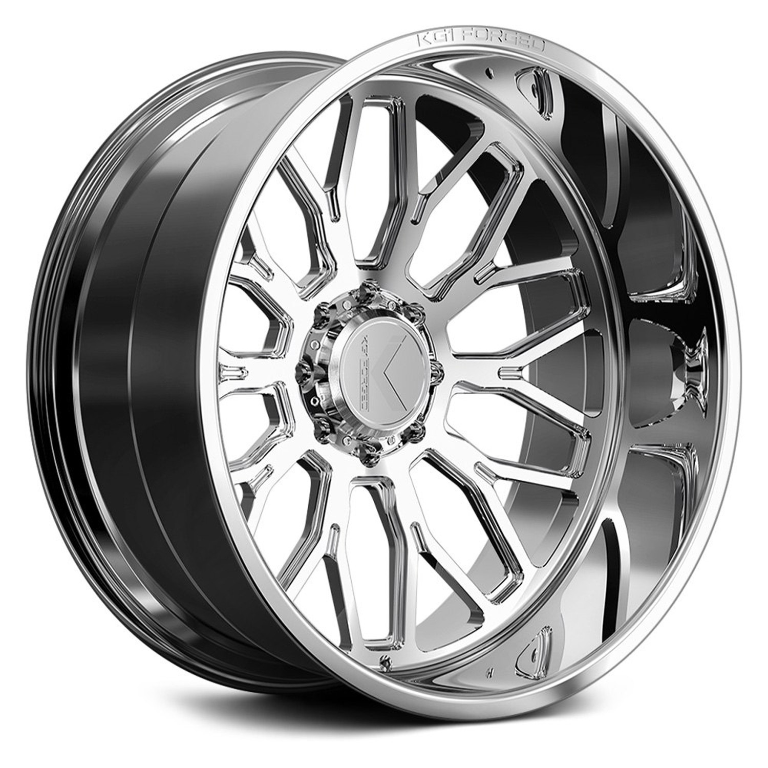 KG1 Forged Wheels Jacked KF049 Polished 30x16 -101mm Offset 5x127 (5x5)
