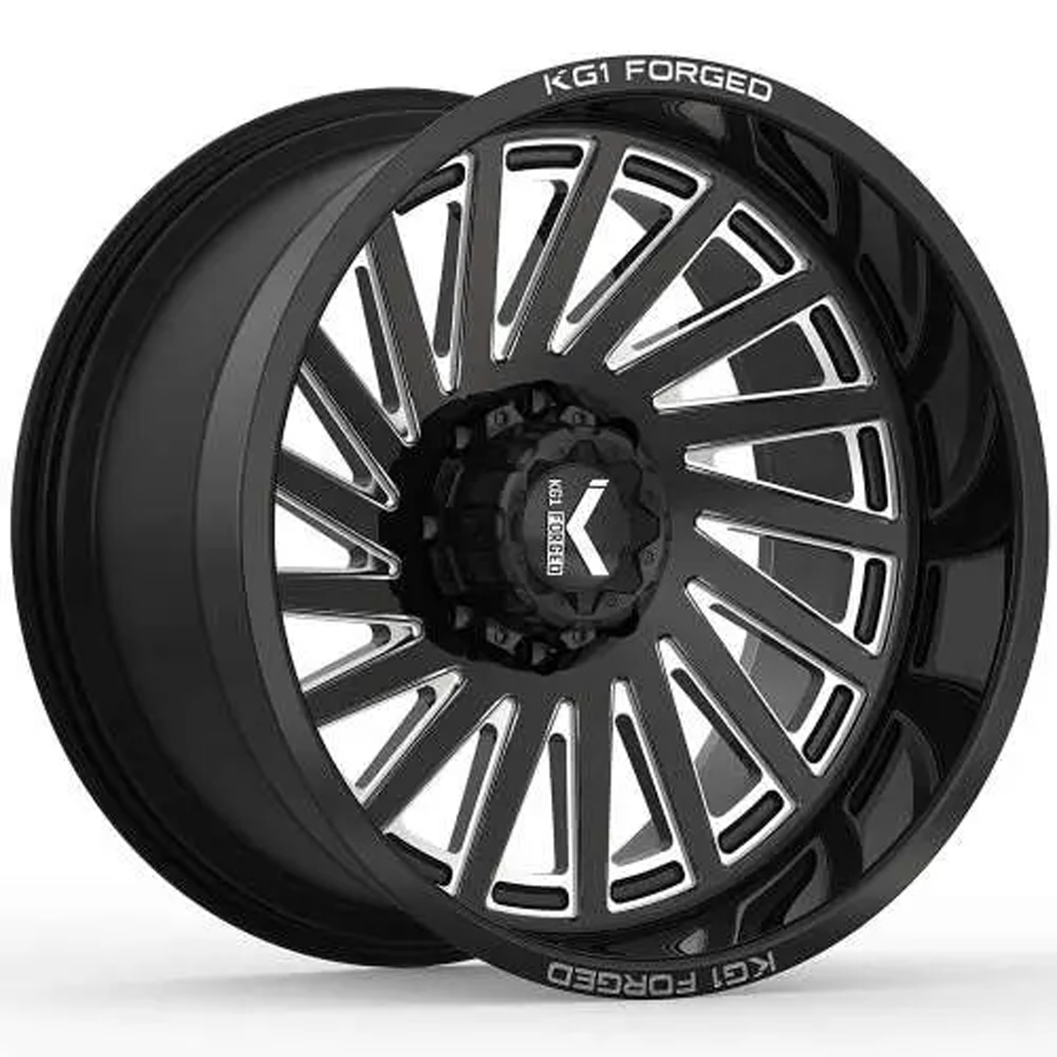 KG1 Forged Wheels Boost KC006 Gloss Black Milled 22x12 -24mm Offset 8x180