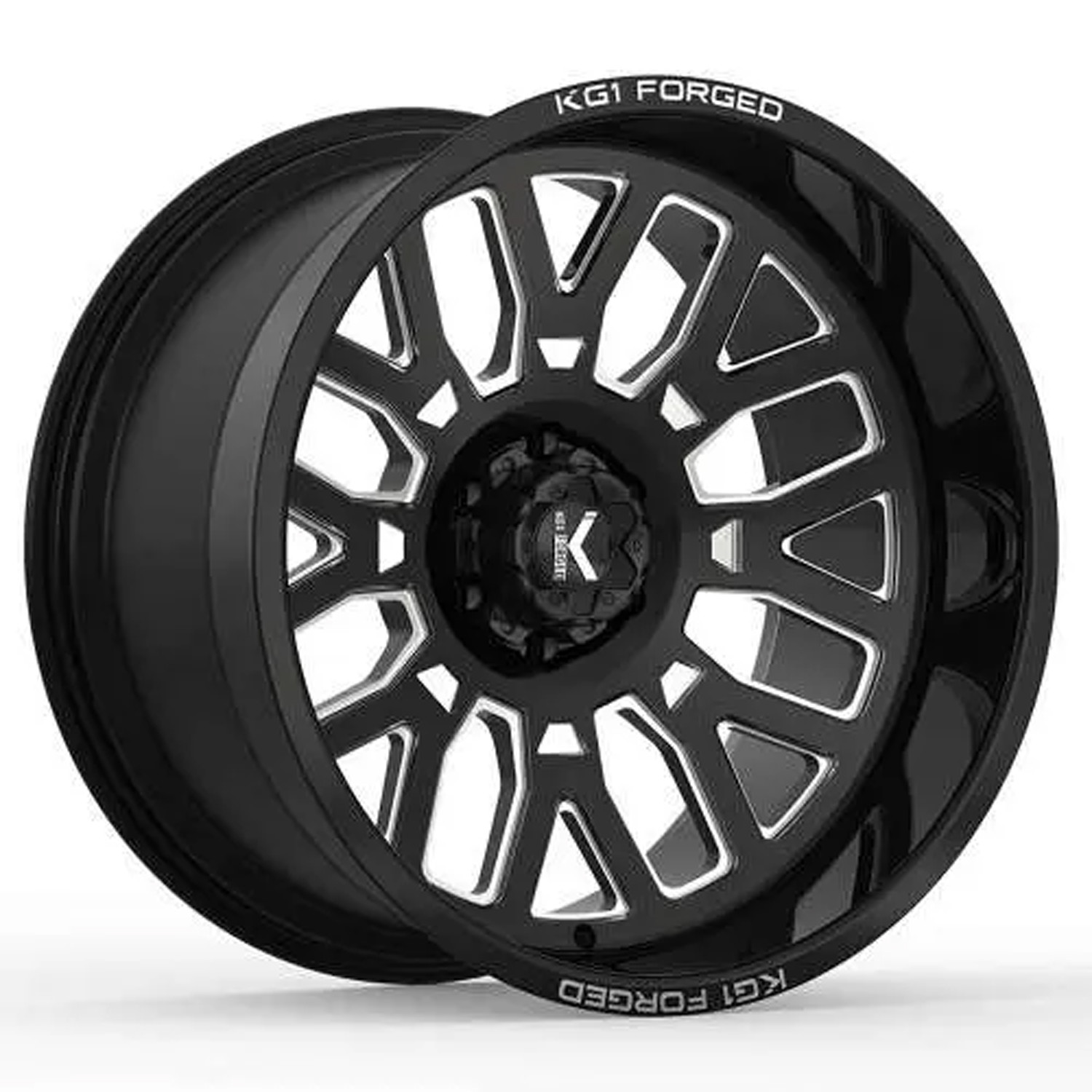 KG1 Forged Wheels Revo KC002 Gloss Black Milled 22x12 -44mm Offset 5x127 (5x5)