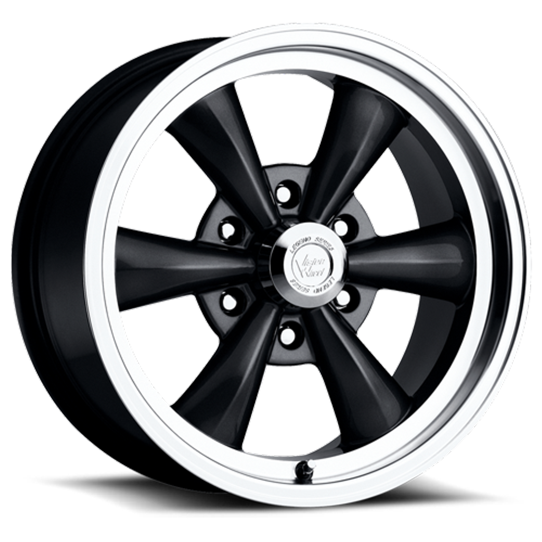 Vision Wheels Legend 6 141H Gloss Black Machined Lip 17x8 19mm Offset 6x139.7 (6x5.5)