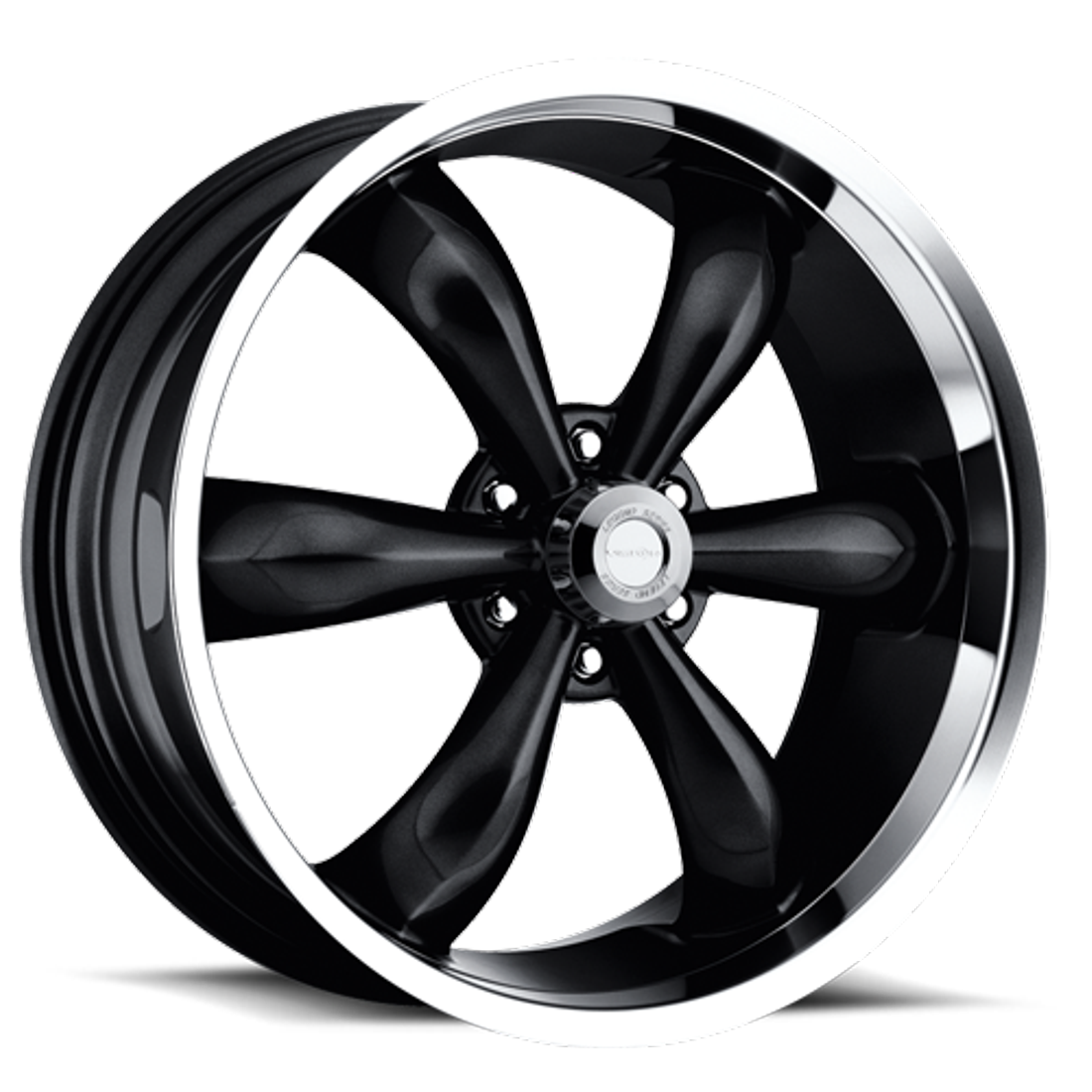 Vision Wheels Legend 6 142 Gloss Black Machined Lip 22x9.5 30mm Offset 6x139.7 (6x5.5)