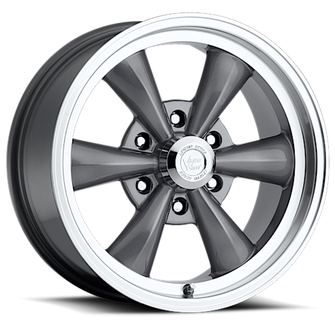Vision Wheels Legend 6 141H Gunmetal Machined Lip 17x8 19mm Offset 6x139.7 (6x5.5)