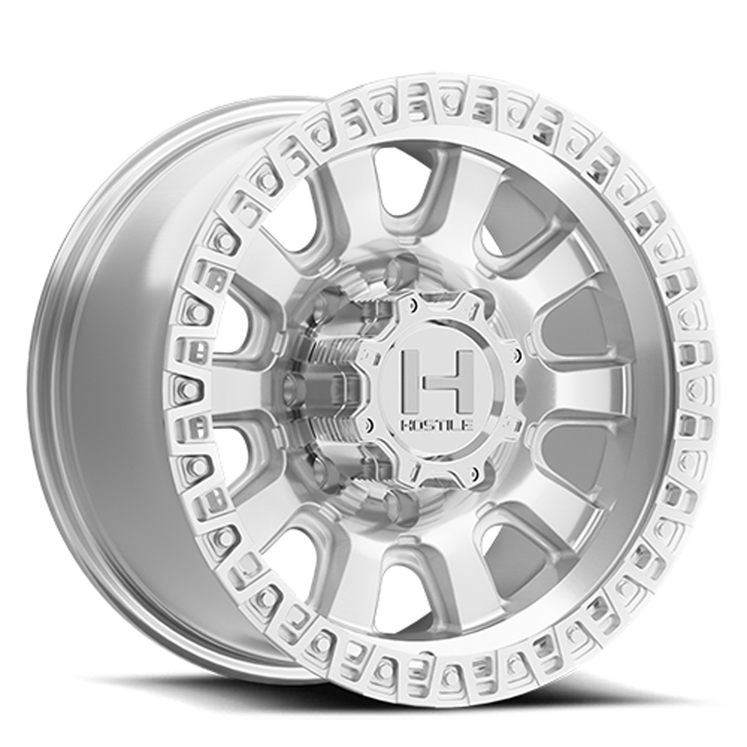 Hostile Wheels Crawler H138 Machined 17x9 0mm Offset 8x165.1 (8x6.5)