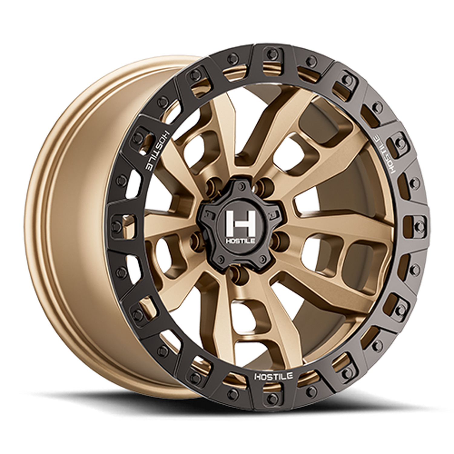 Hostile Wheels Crandon H130 Bronze 17x9 0mm Offset 5x127 (5x5) 2007-2026 Jeep Wrangler / Gladiator